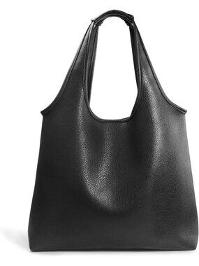 Soft Vegan Leather Oversized Hobo Tote Bag - Slouchy Handbag for Work & Travel
